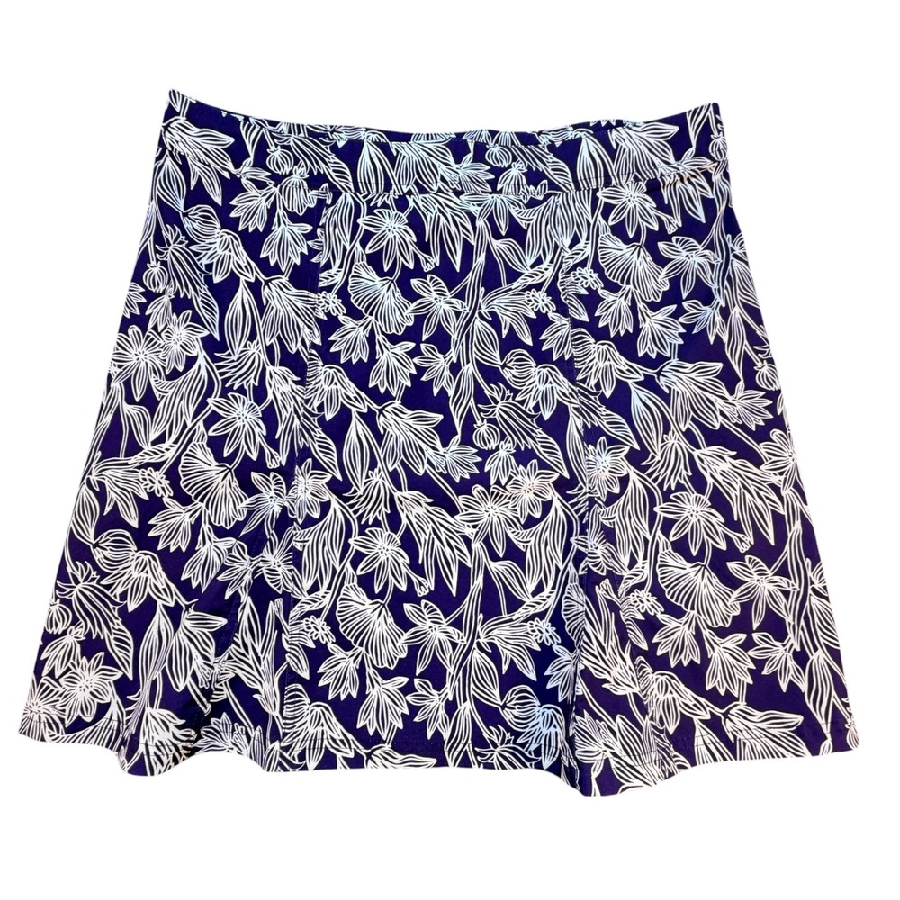 RipSkirt Hawaii Large Purple White Floral Botanical Wrap Skirt Quick Dry -2